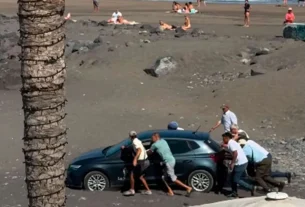 TURYSTA WJECHAŁ NA PLAŻĘ (VIDEO)